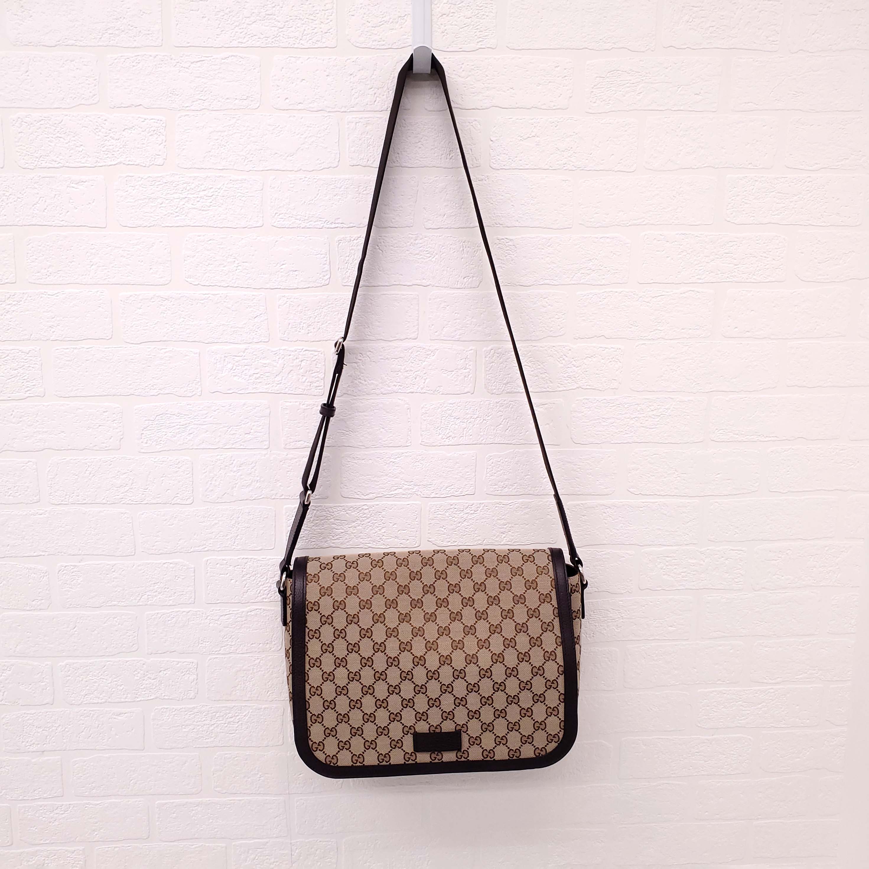 GUCCI GG CANVAS LARGE CROSSBODY BAG