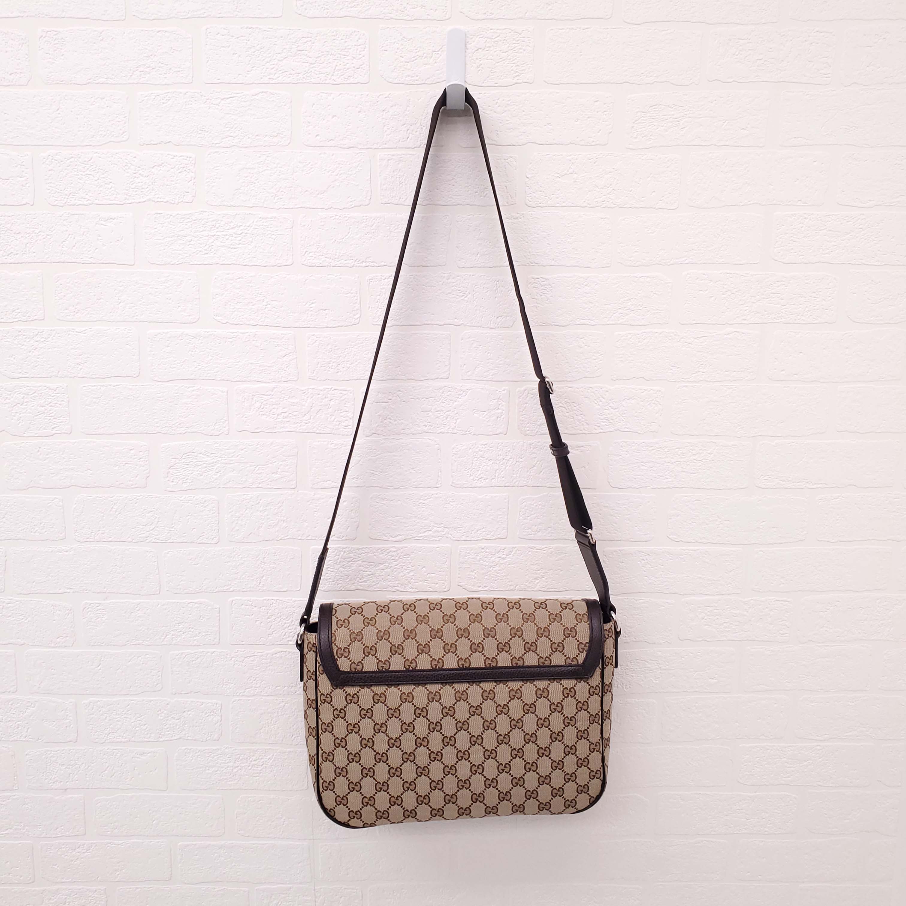 GUCCI GG CANVAS LARGE CROSSBODY BAG