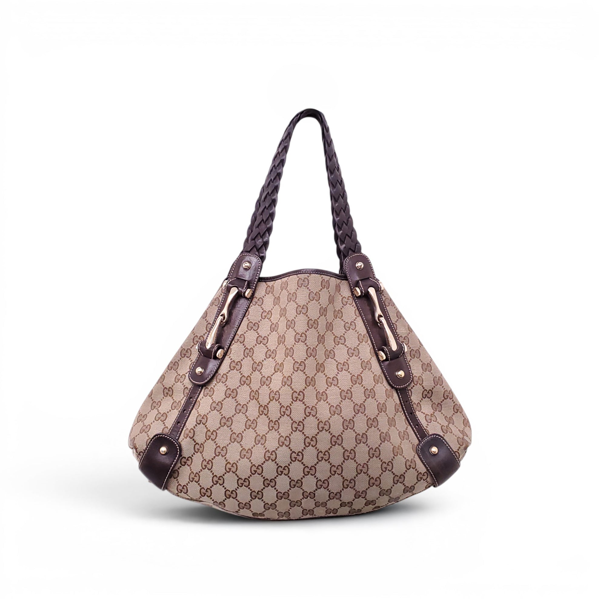 GUCCI GG CANVAS MEDIUM PELHAM HOBO BAG