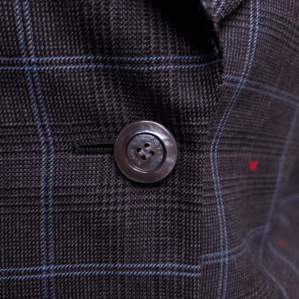 GUCCI GREY PLAID SUIT - SIZE 42
