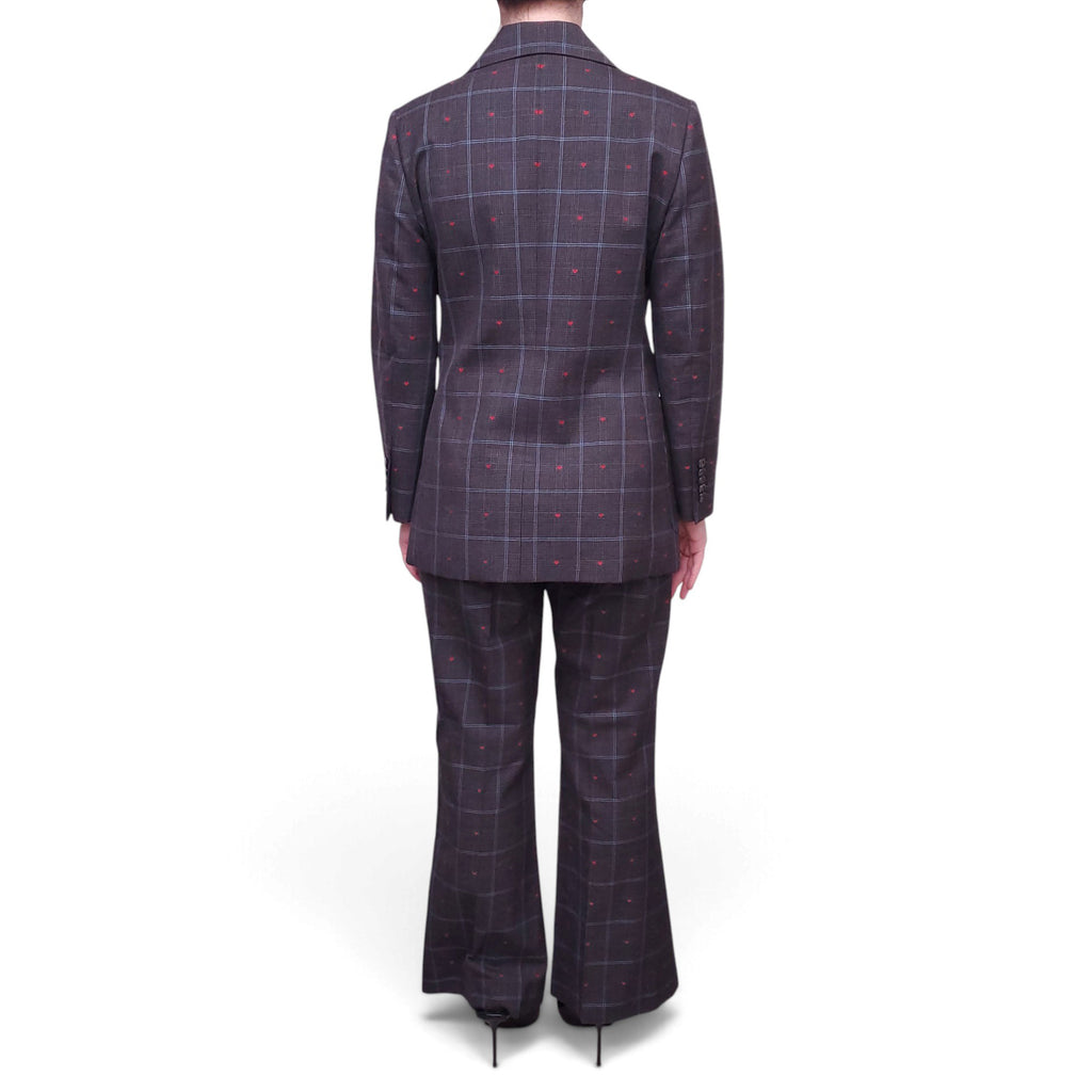 GUCCI GREY PLAID SUIT - SIZE 42