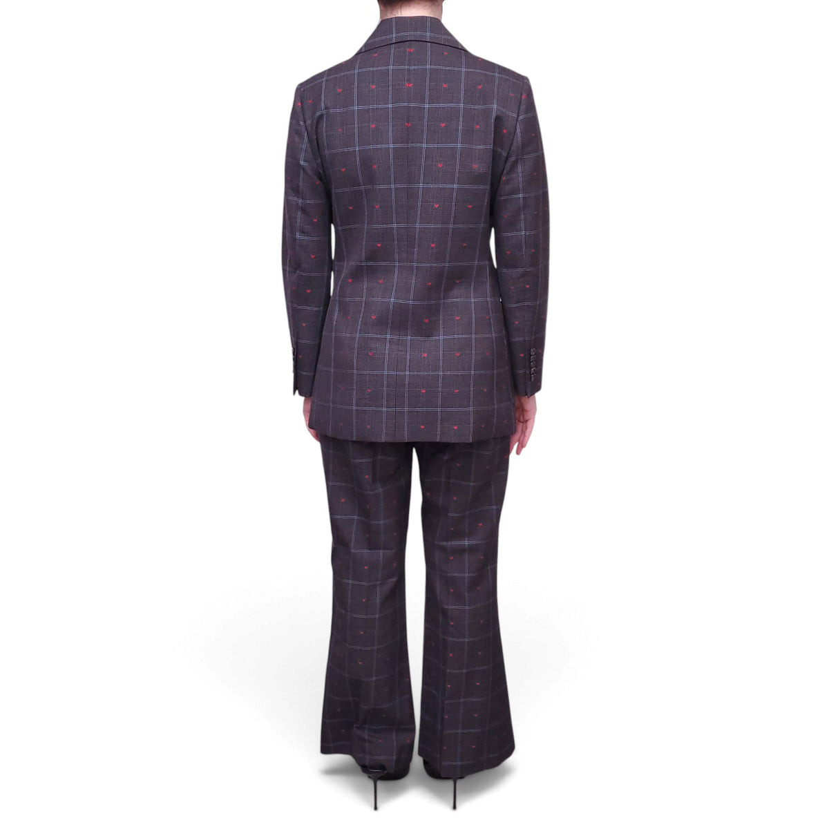 GUCCI GREY PLAID SUIT - SIZE 42