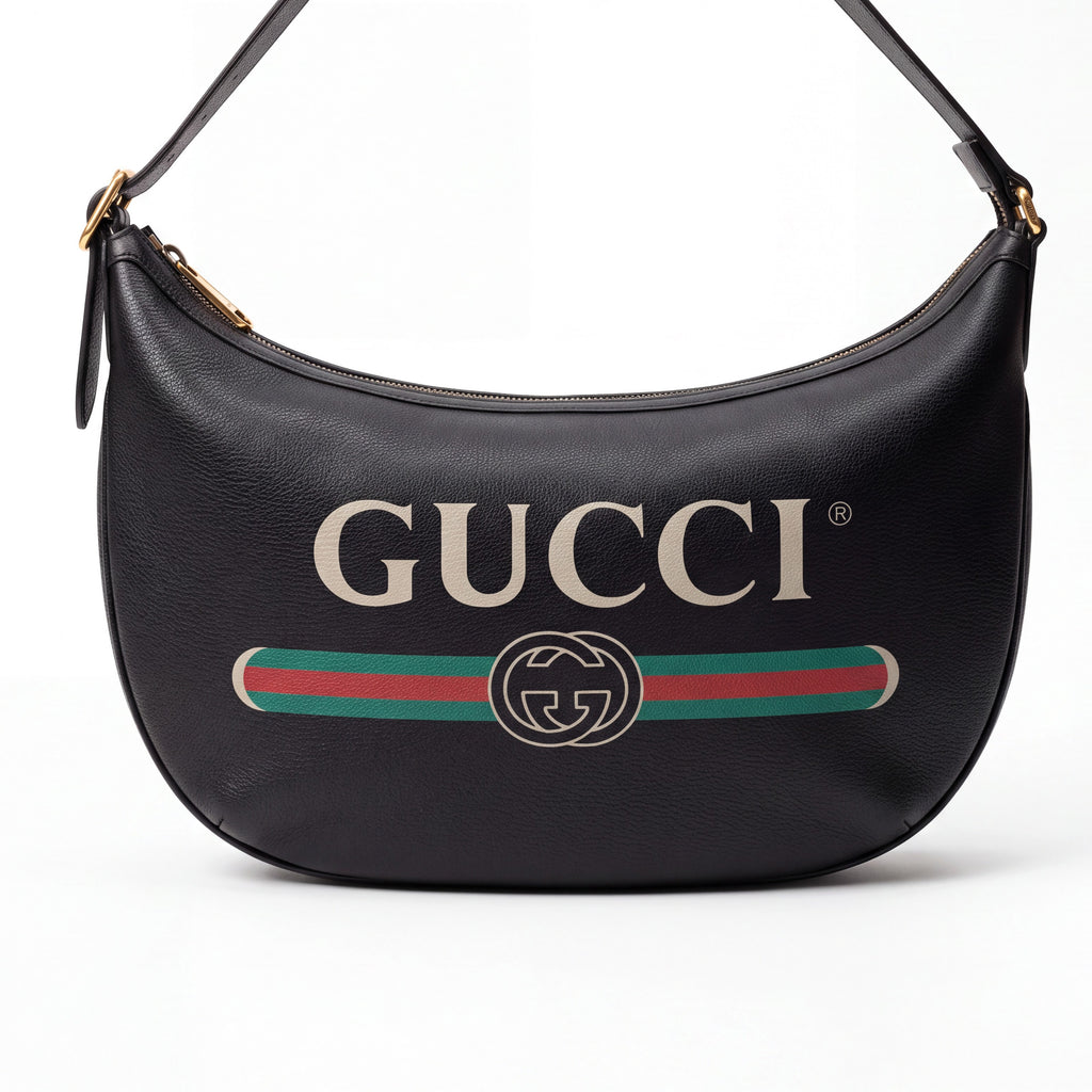 GUCCI HALF MOON LOGO BAG