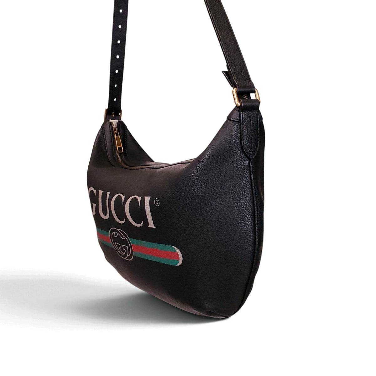 GUCCI HALF MOON LOGO BAG