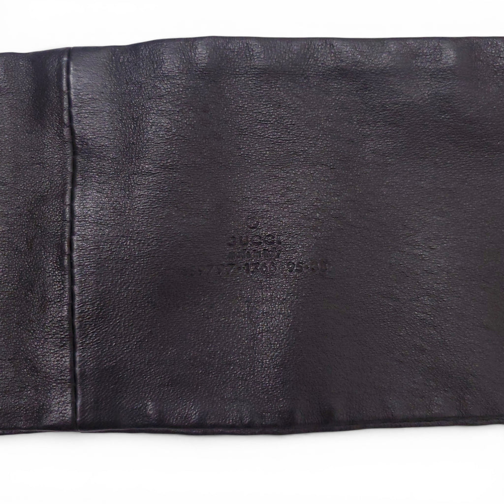 GUCCI LEATHER WAIST BELT WITH BAMBOO EMBLEM - SIZE 95