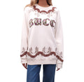 GUCCI LOGO EMBROIDERED SWEATSHIRT - SIZE M