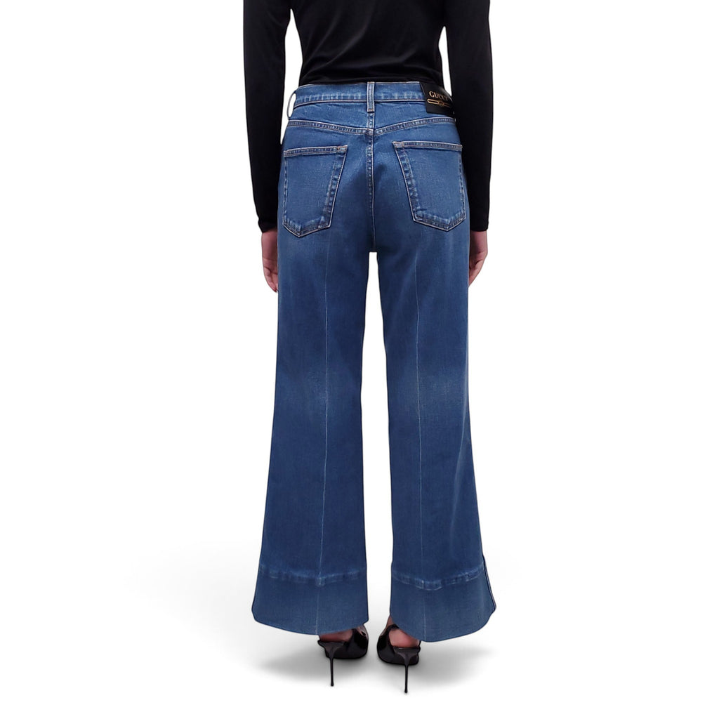 GUCCI LOGO WIDE LEG JEANS - SIZE 27