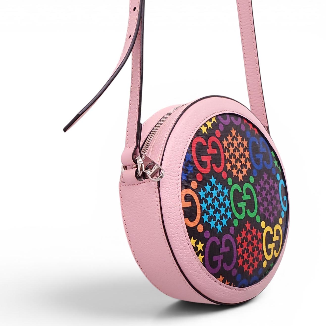 GUCCI MULTI-COLOURED ROUND LOGO BAG