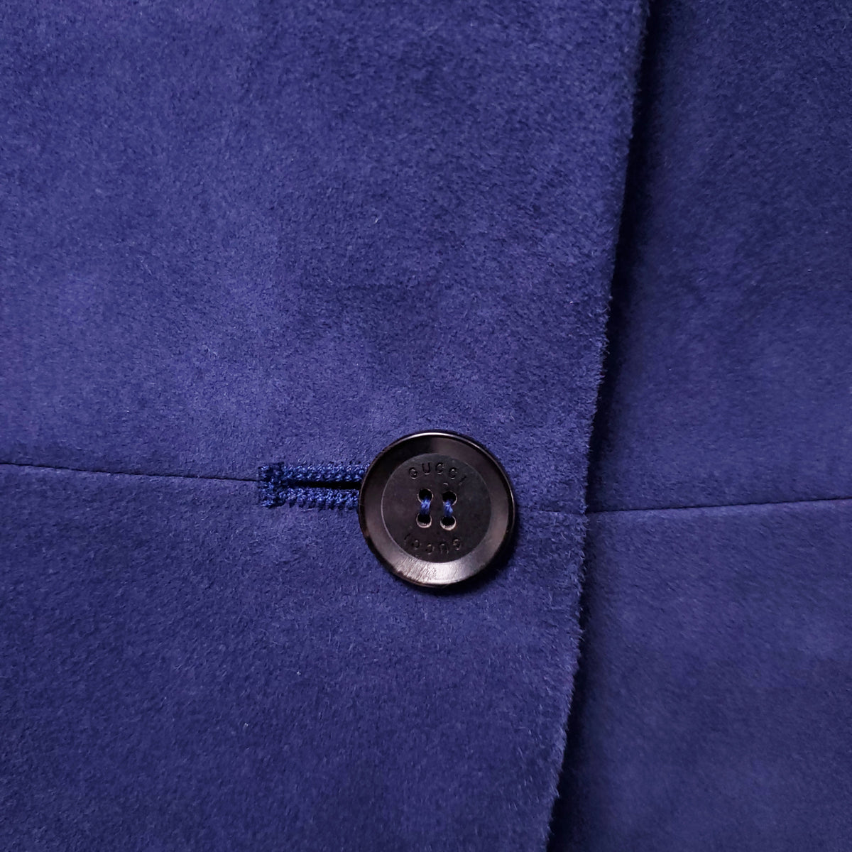 GUCCI NAVY SUEDE BLAZER - SIZE 44