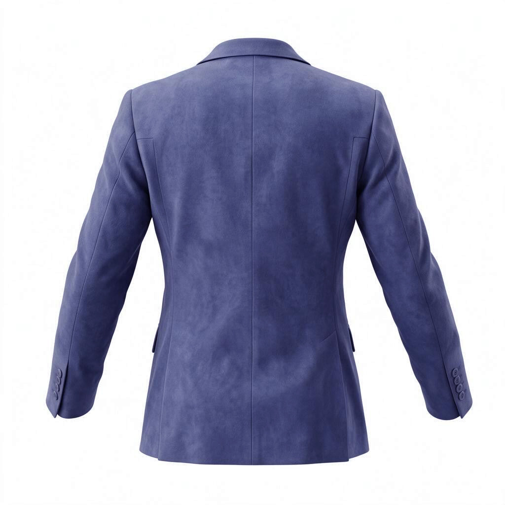 GUCCI NAVY SUEDE BLAZER - SIZE 44