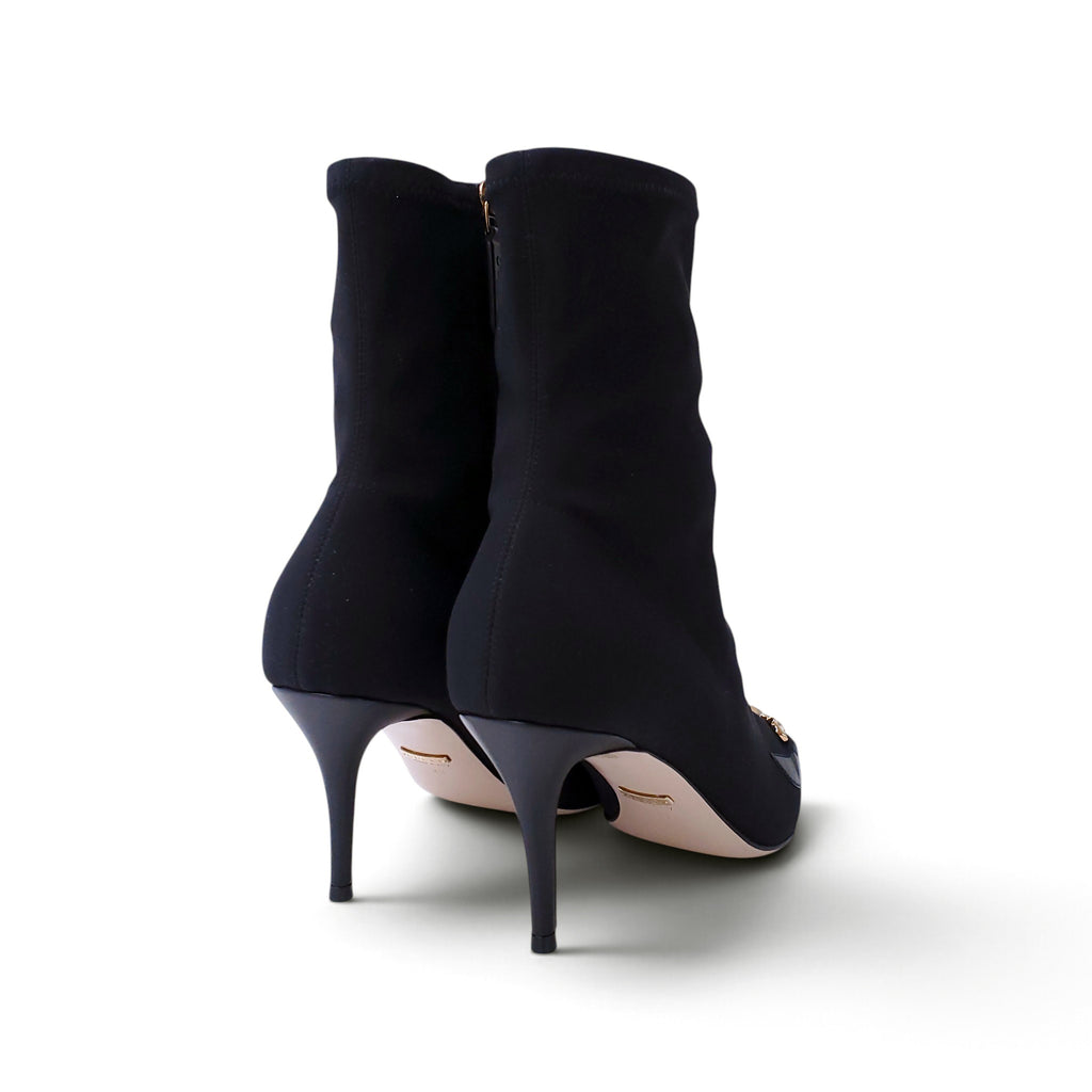 GUCCI NEOPRENE STRETCH LOGO BOOTIES - SIZE 39