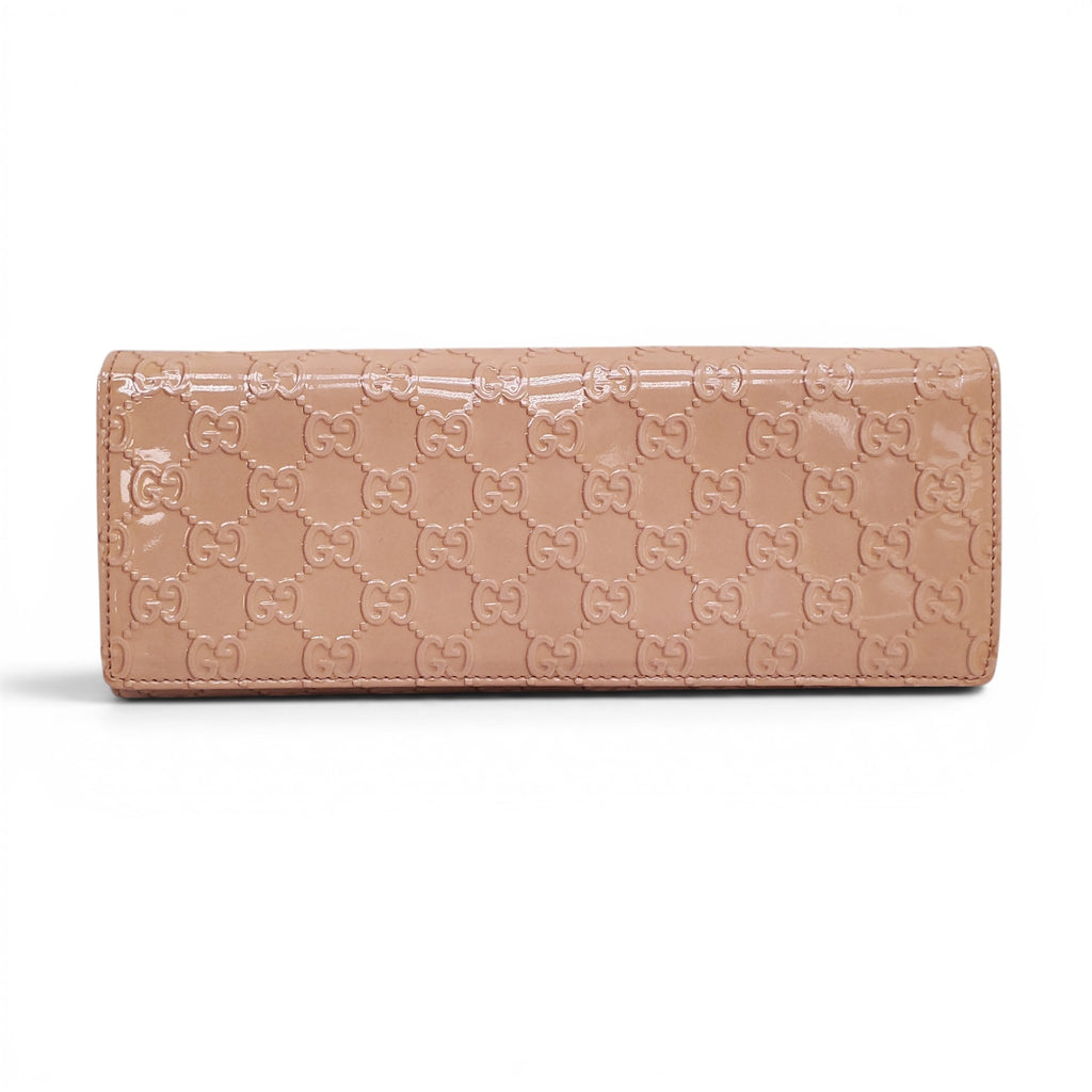 GUCCI NUDE PINK PATENT CLUTCH