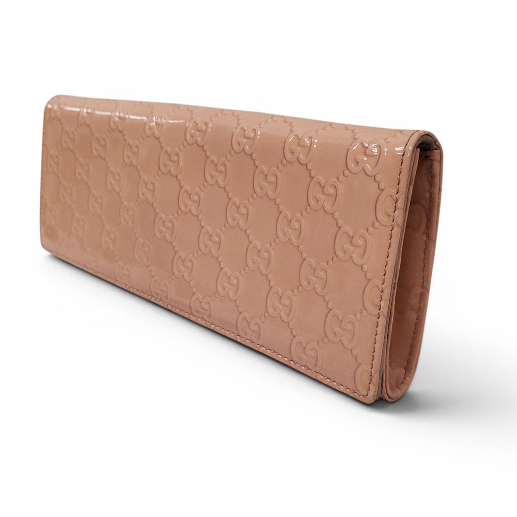 GUCCI NUDE PINK PATENT CLUTCH