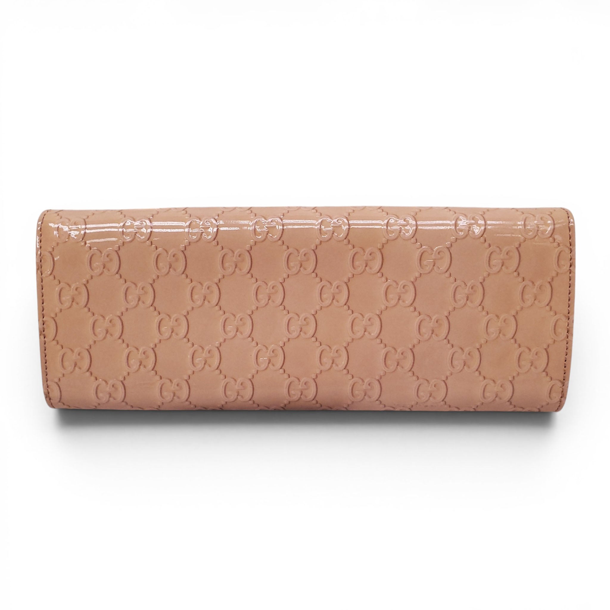 GUCCI NUDE PINK PATENT CLUTCH