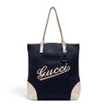 GUCCI NYLON LOGO SCRIPT TOTE BAG