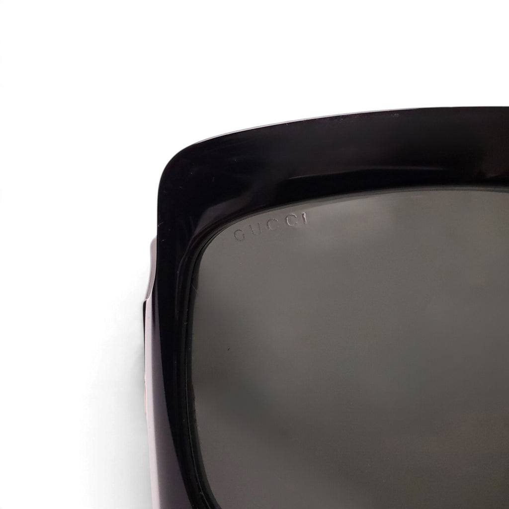 GUCCI BLACK SQUARE OVERSIZED SUNGLASSES