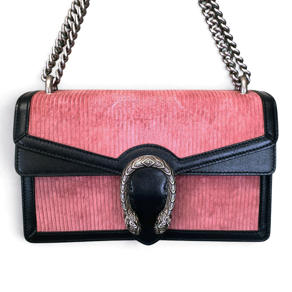 GUCCI PINK CORDUROY DIONYSUS BAG