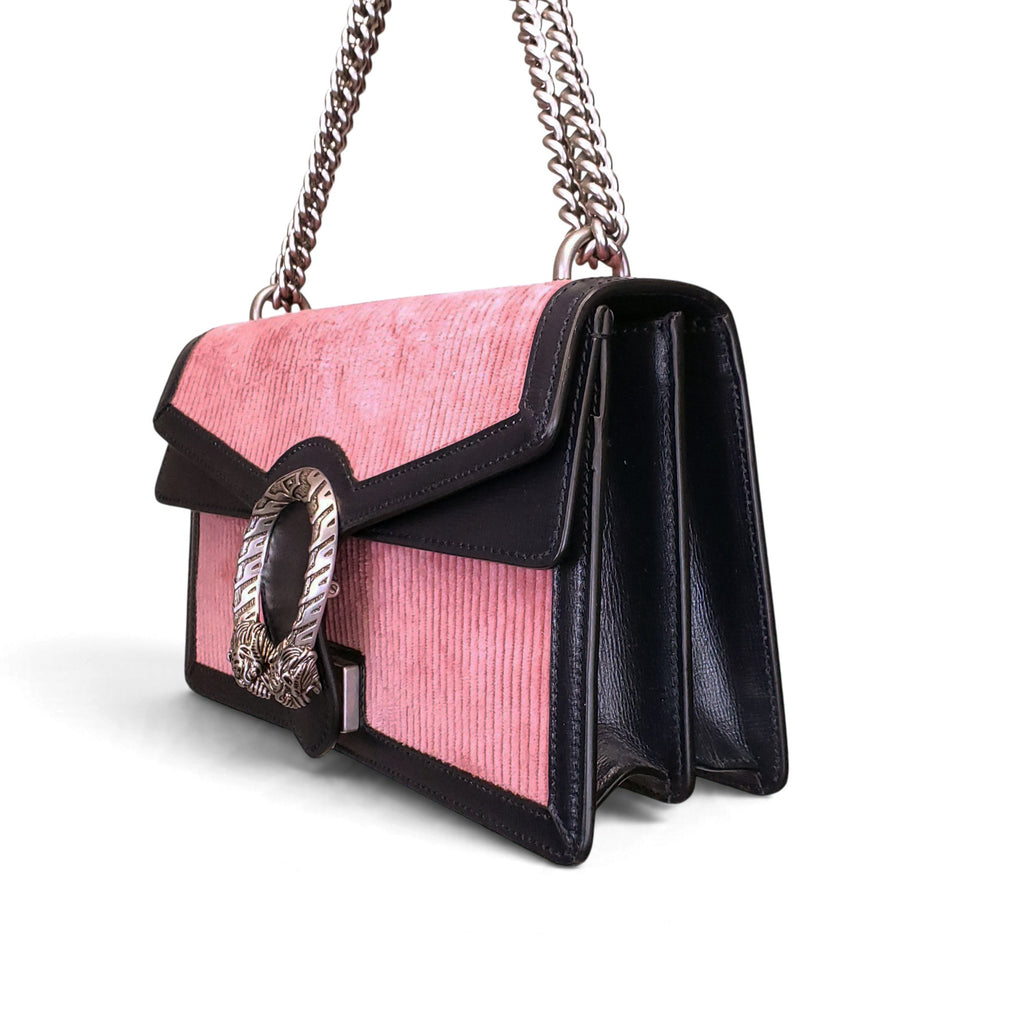 GUCCI PINK CORDUROY DIONYSUS BAG