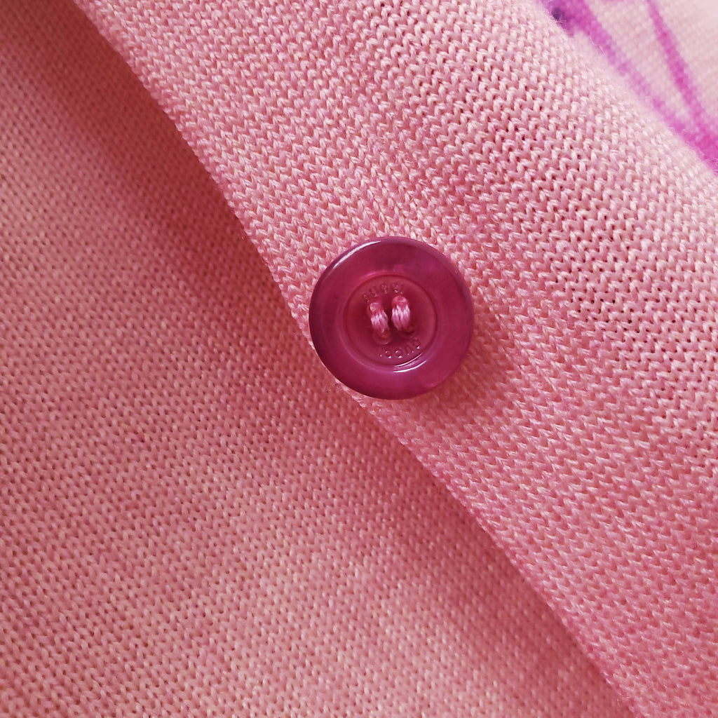 GUCCI PINK WOOL SILK FLORAL CARDIGAN SET - SIZE XS