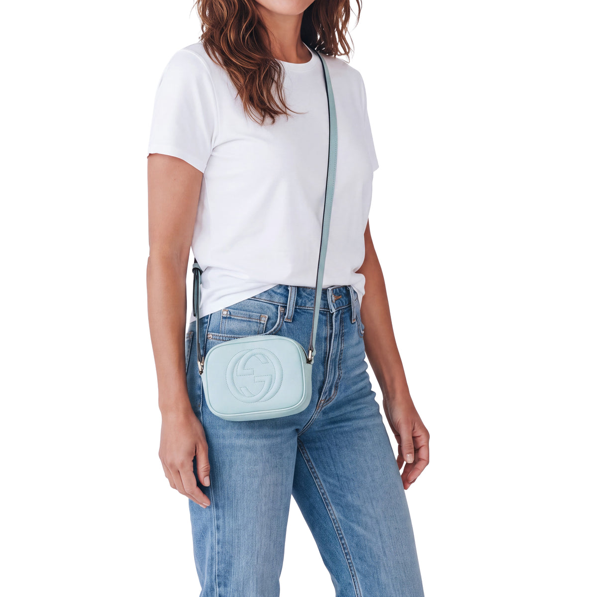 GUCCI SEAFOAM SMALL SOHO BAG
