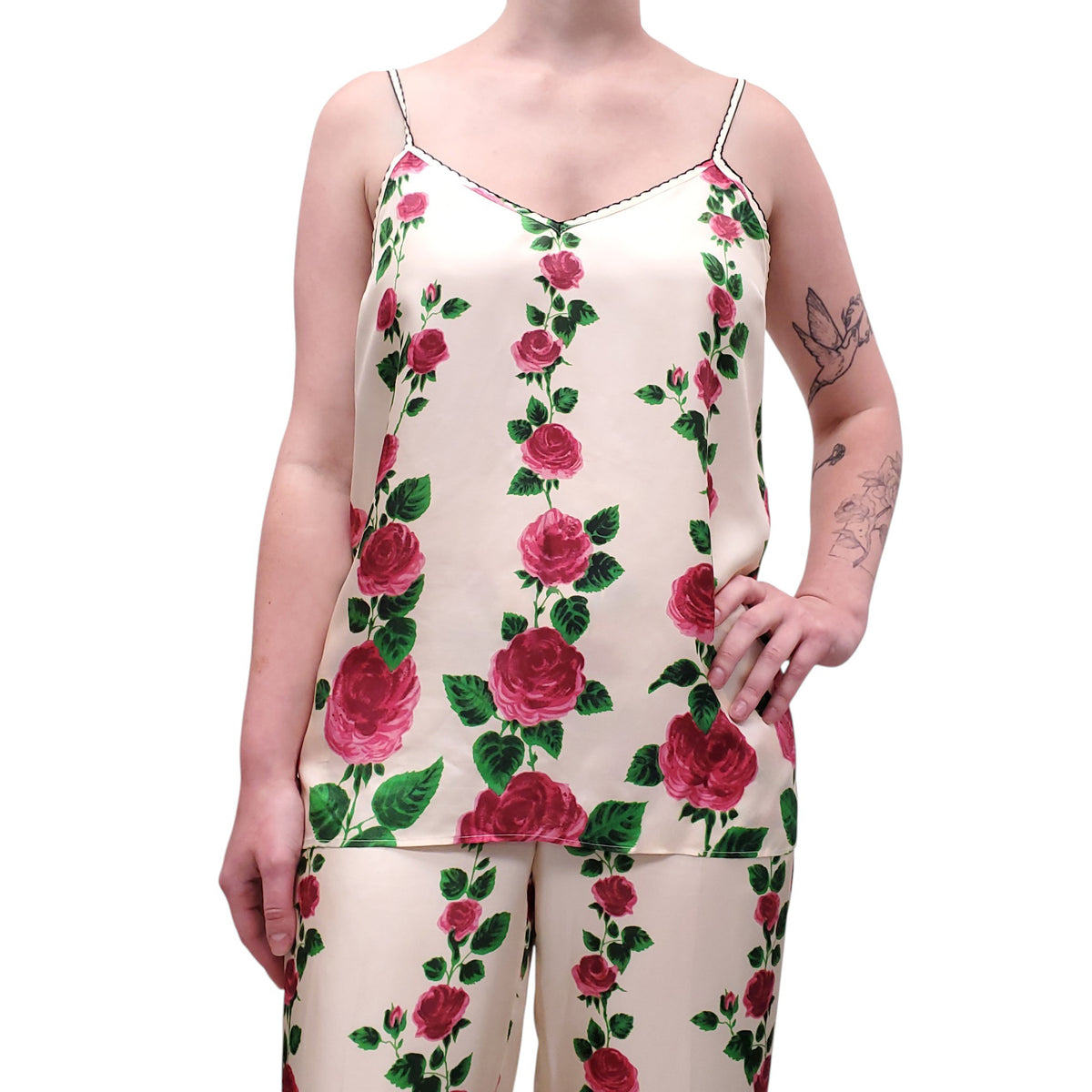 GUCCI SILK FLORAL SET - SIZE 42/38 (FITS SIZE S)