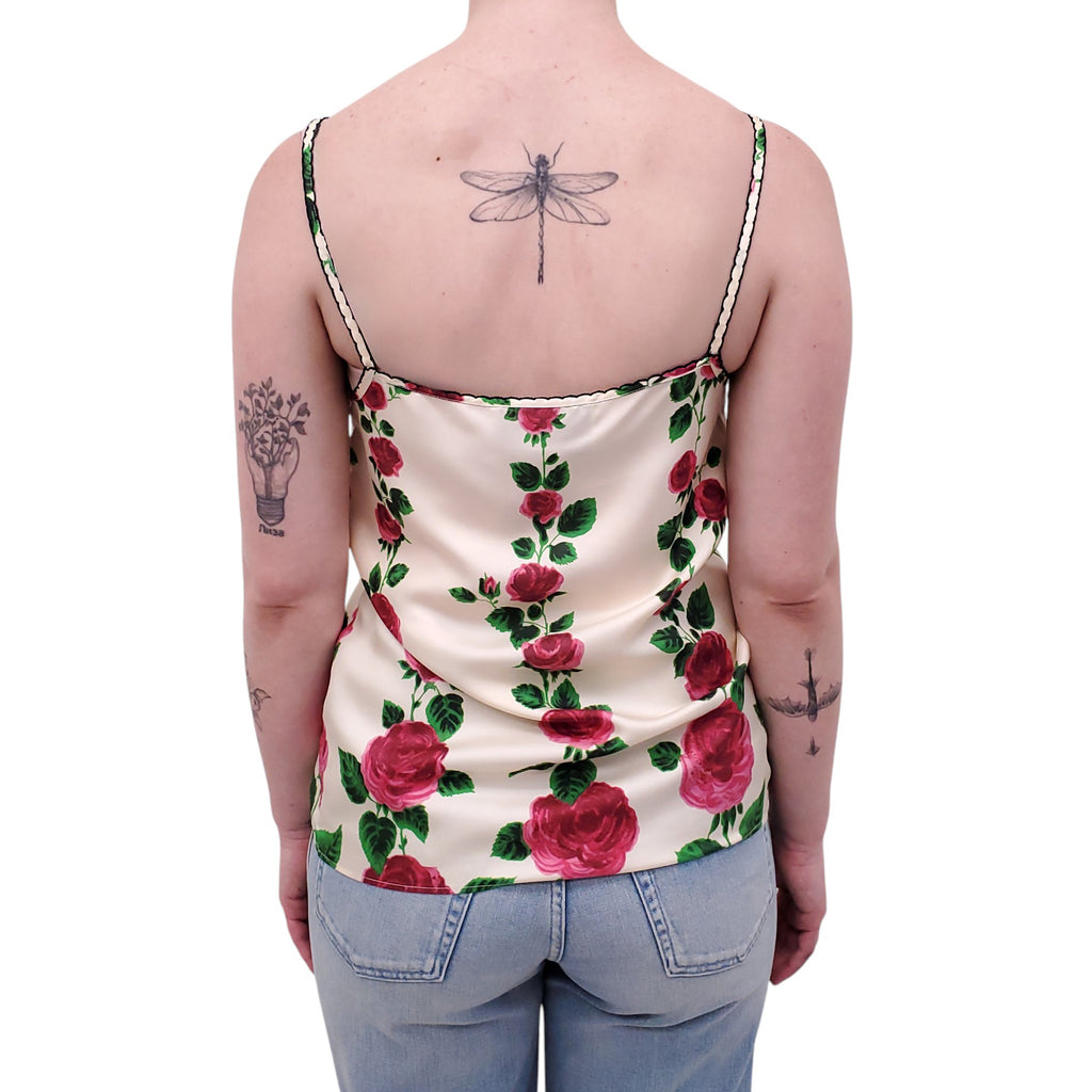 GUCCI SILK FLORAL TANK TOP - SIZE 38