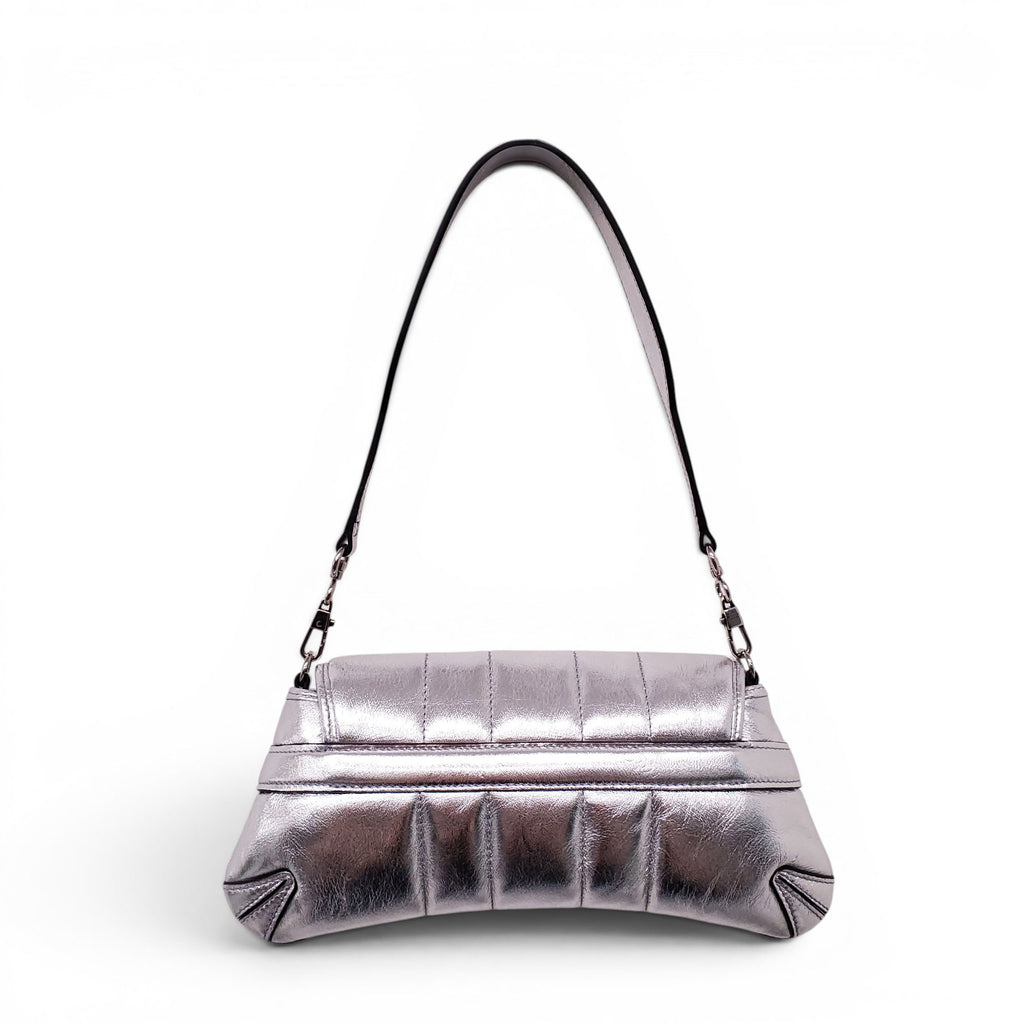 GUCCI SILVER METALLIC HORSEBIT CHAIN BAG
