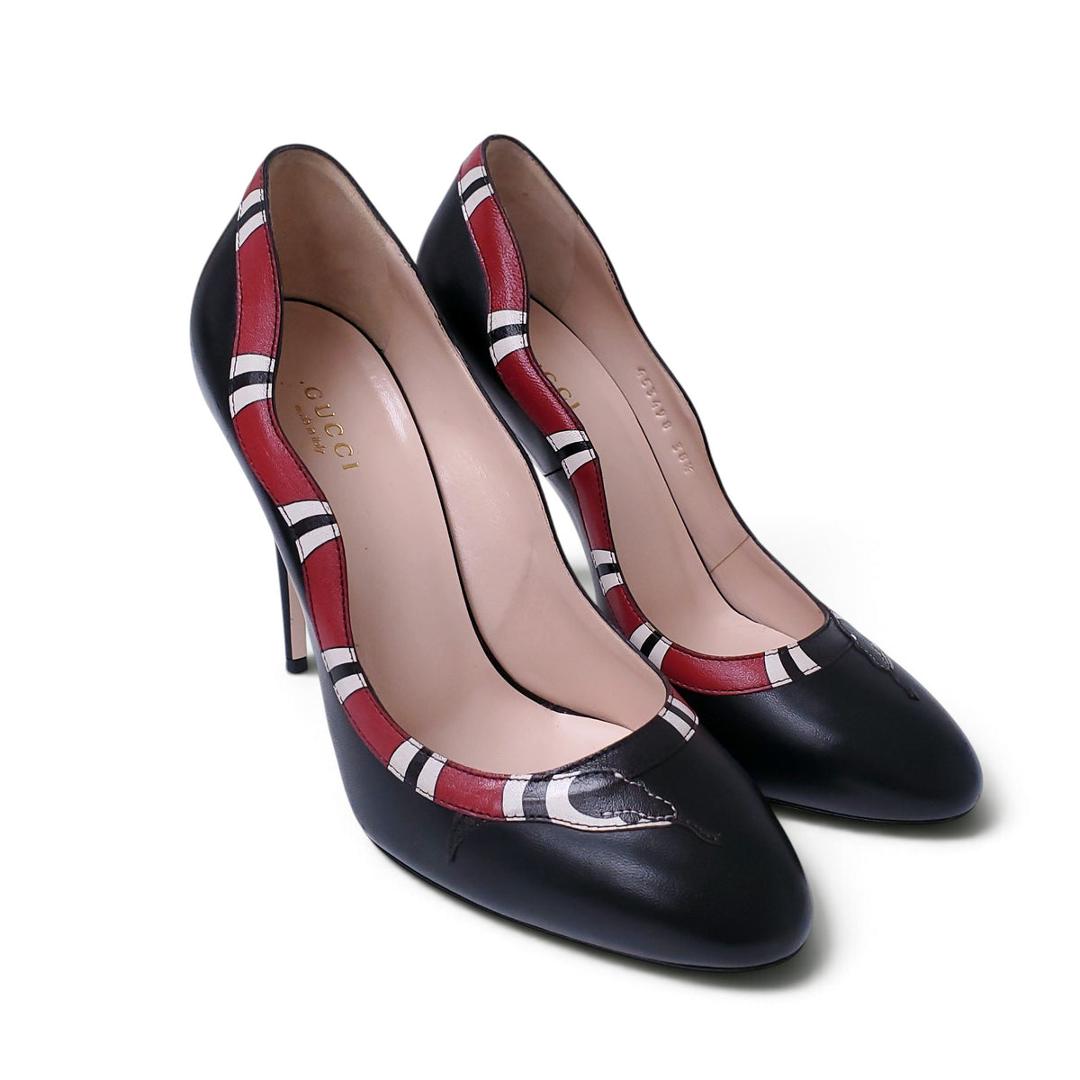 GUCCI SNAKE PATTERNED HEELS - SIZE 38.5