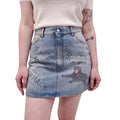 GUCCI TIGER PRINTED DENIM SKIRT - SIZE 42