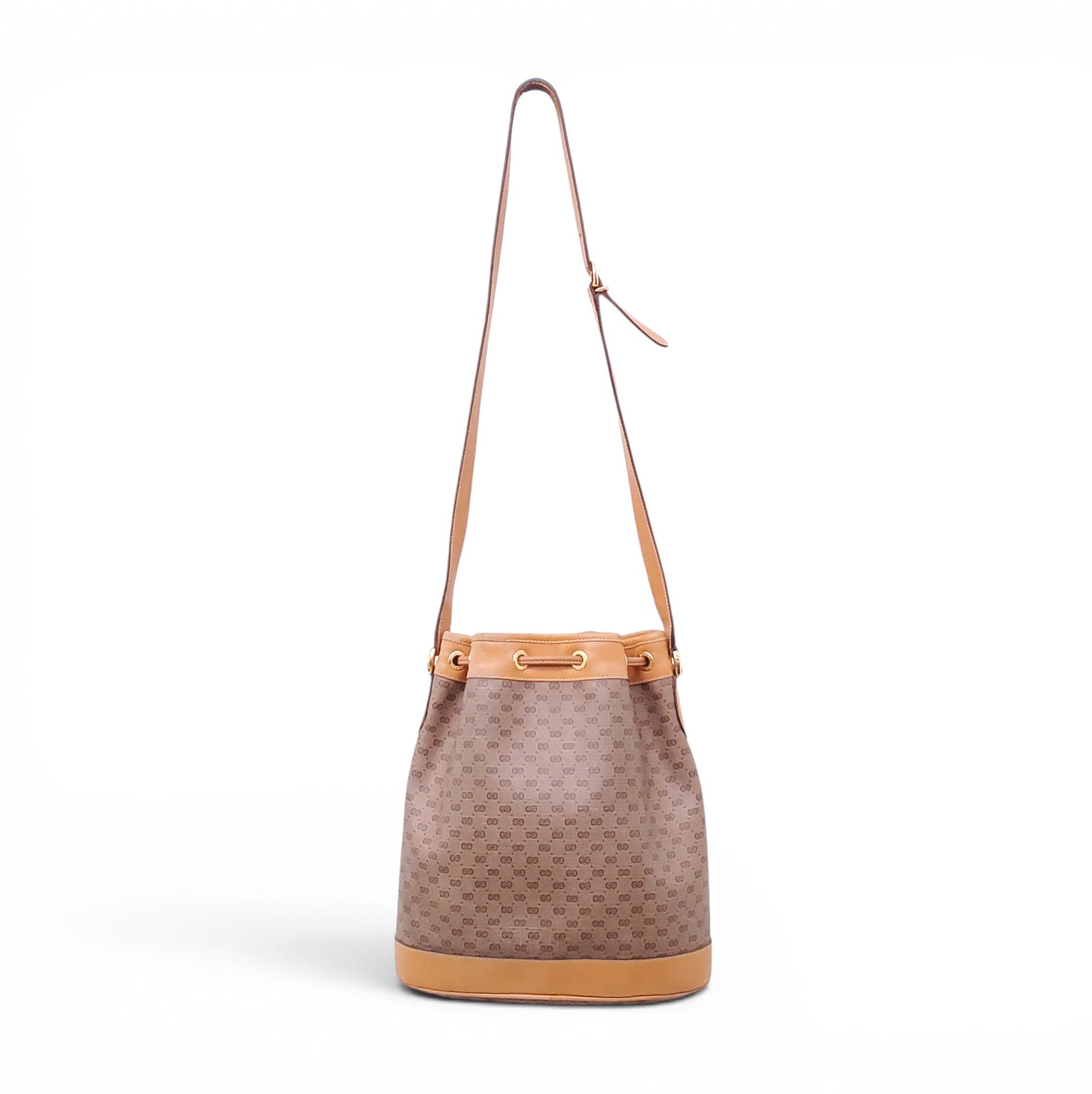GUCCI VINTAGE MICRO GG LOGO SUPREME BUCKET BAG