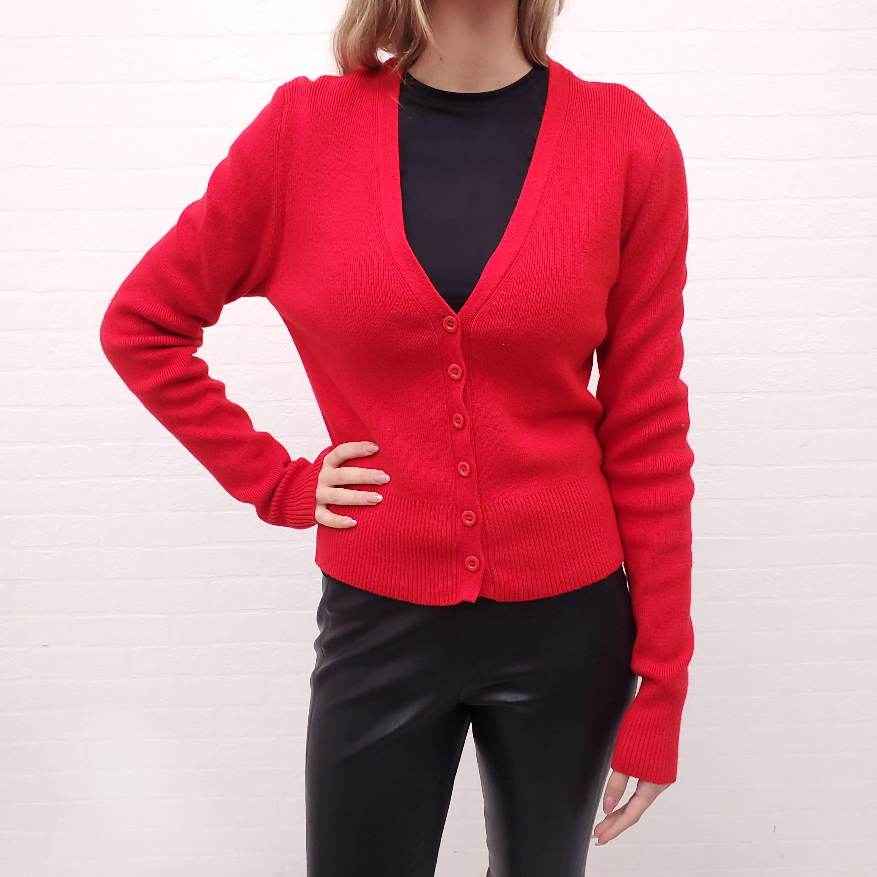 GUIZIO RED CARDIGAN - SIZE M