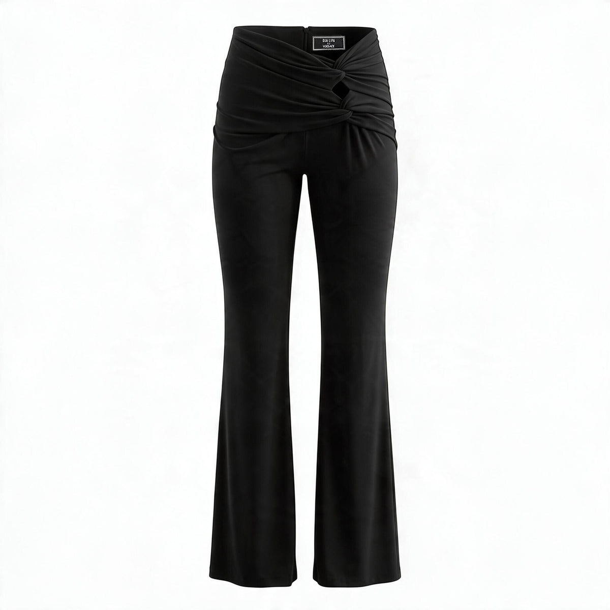 VERSACE BLACK DRAPED TROUSERS - SIZE 42