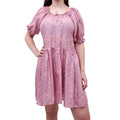 HANNAH PINK PATTERNED DRESS - SIZE S (1)