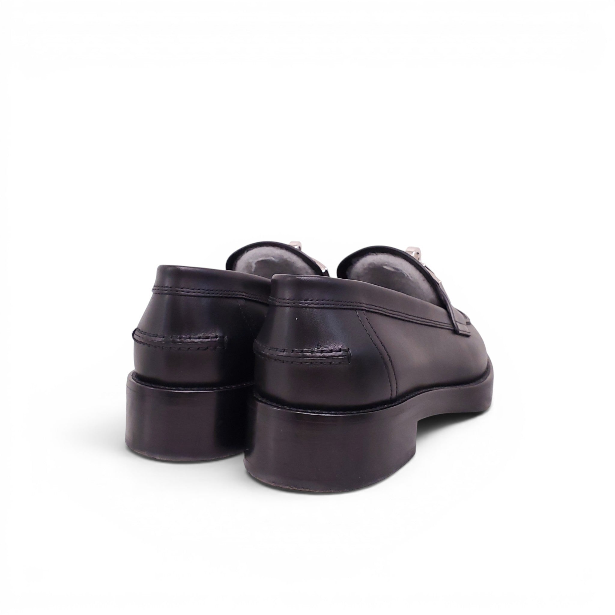 HERMÈS BLACK HOT LOAFERS - SIZE 39