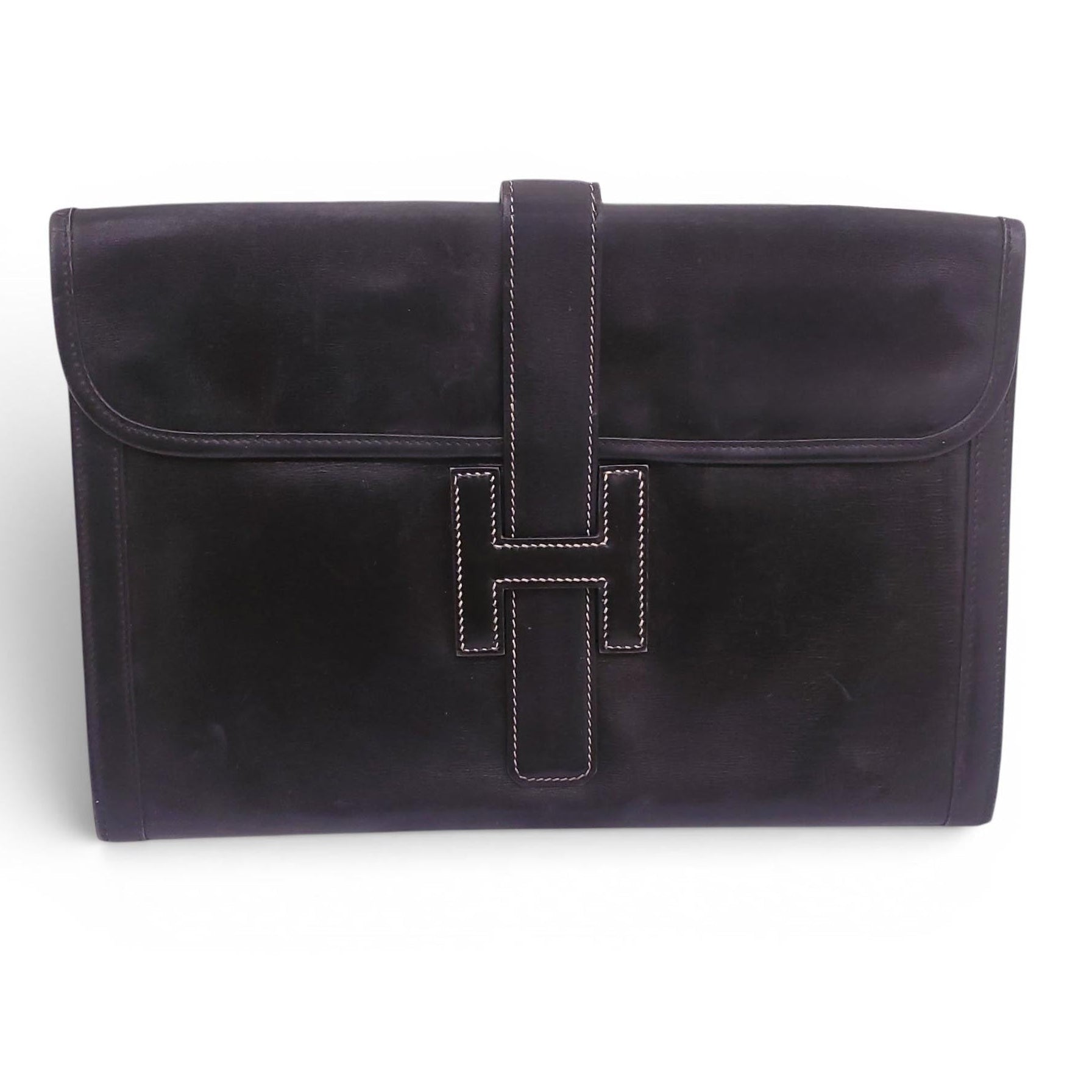 HERMÈS BLACK JIGE CLUTCH