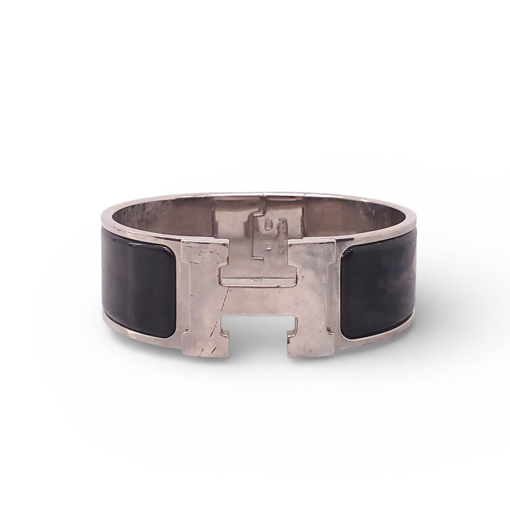 HERMÈS BLACK 'CLIC CLAC H' BANGLE