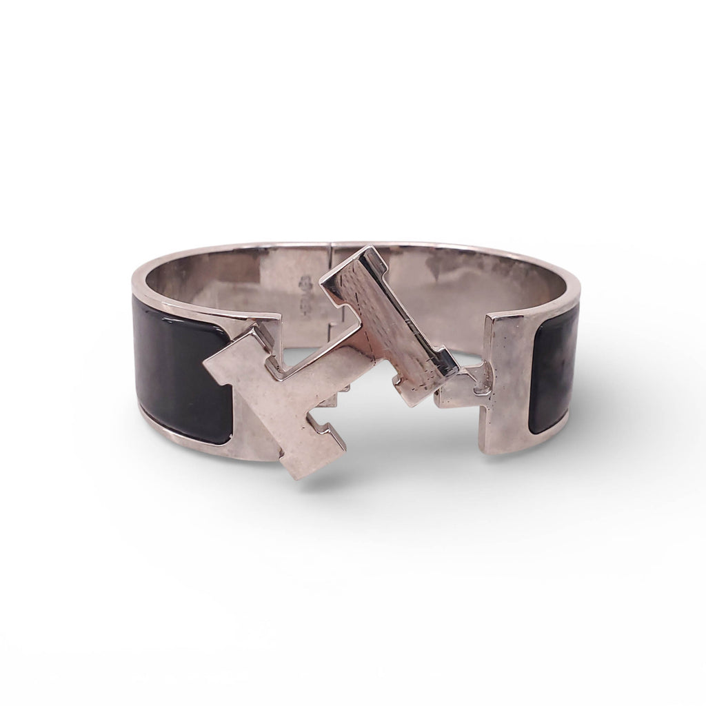 HERMÈS BLACK 'CLIC CLAC H' BANGLE