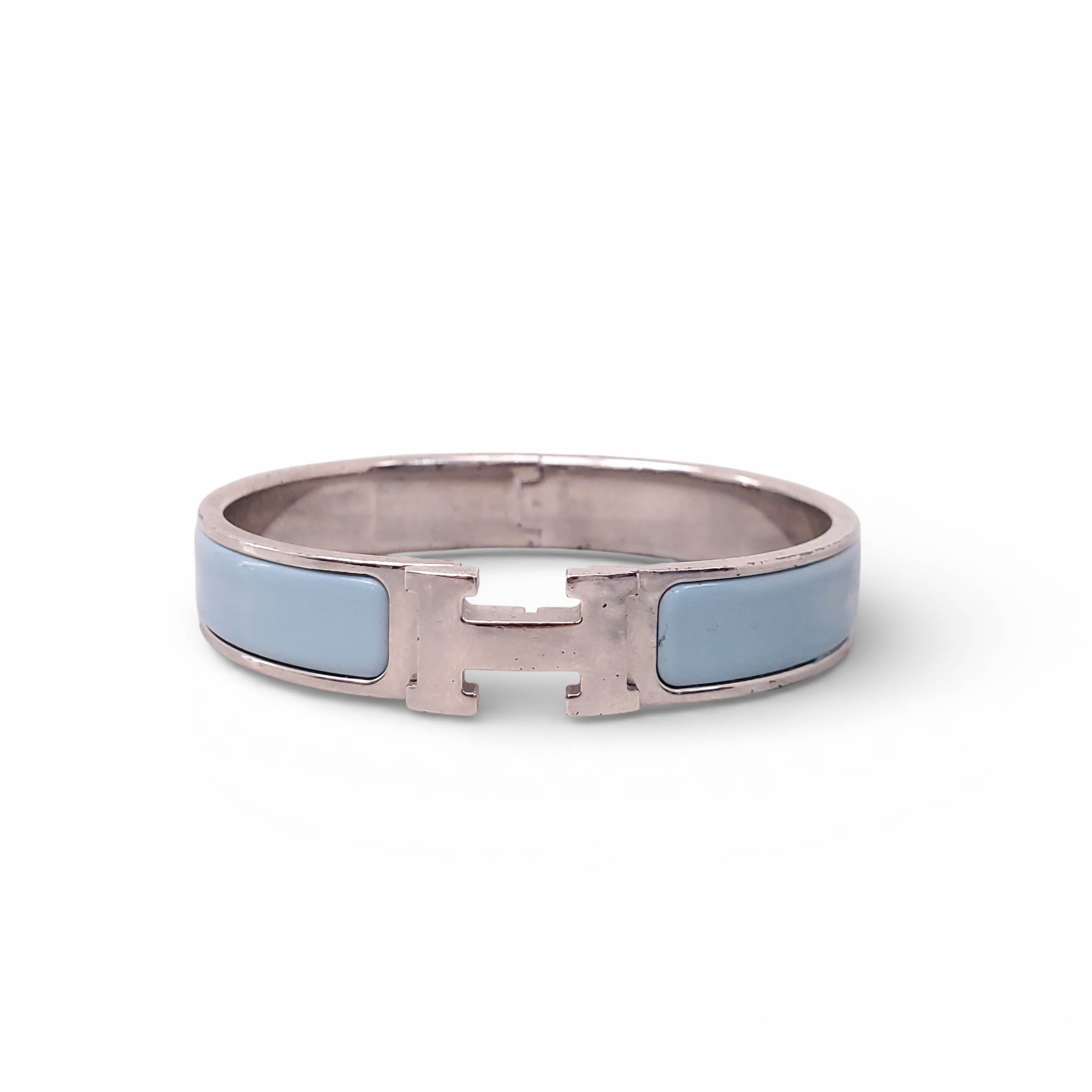 HERMÈS BLUE 'CLIC' BANGLE