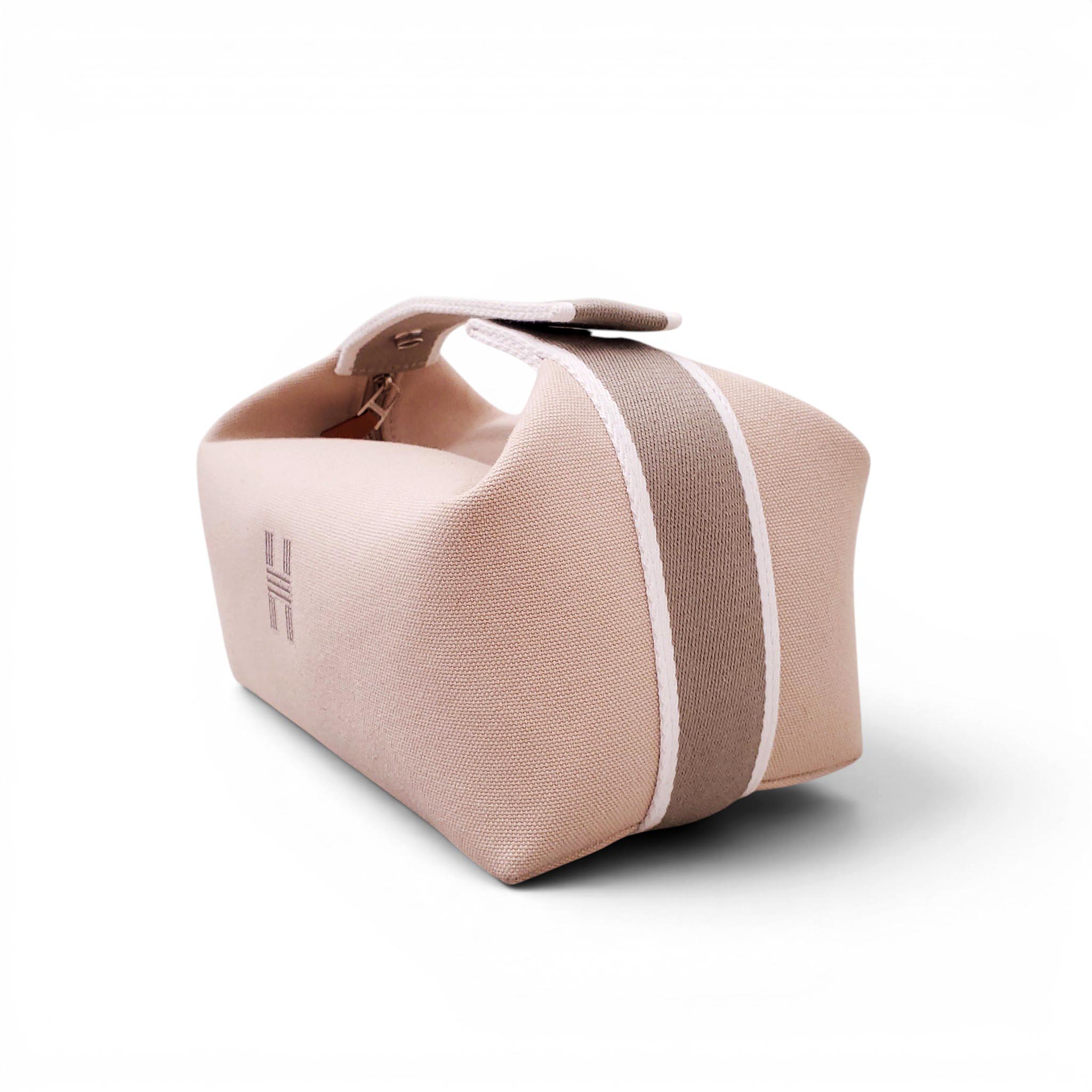 HERMÈS CREAM CANVAS BRIDE-A-BRAC CASE