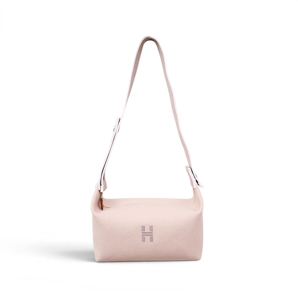 HERMÈS CREAM CANVAS BRIDE-A-BRAC CASE