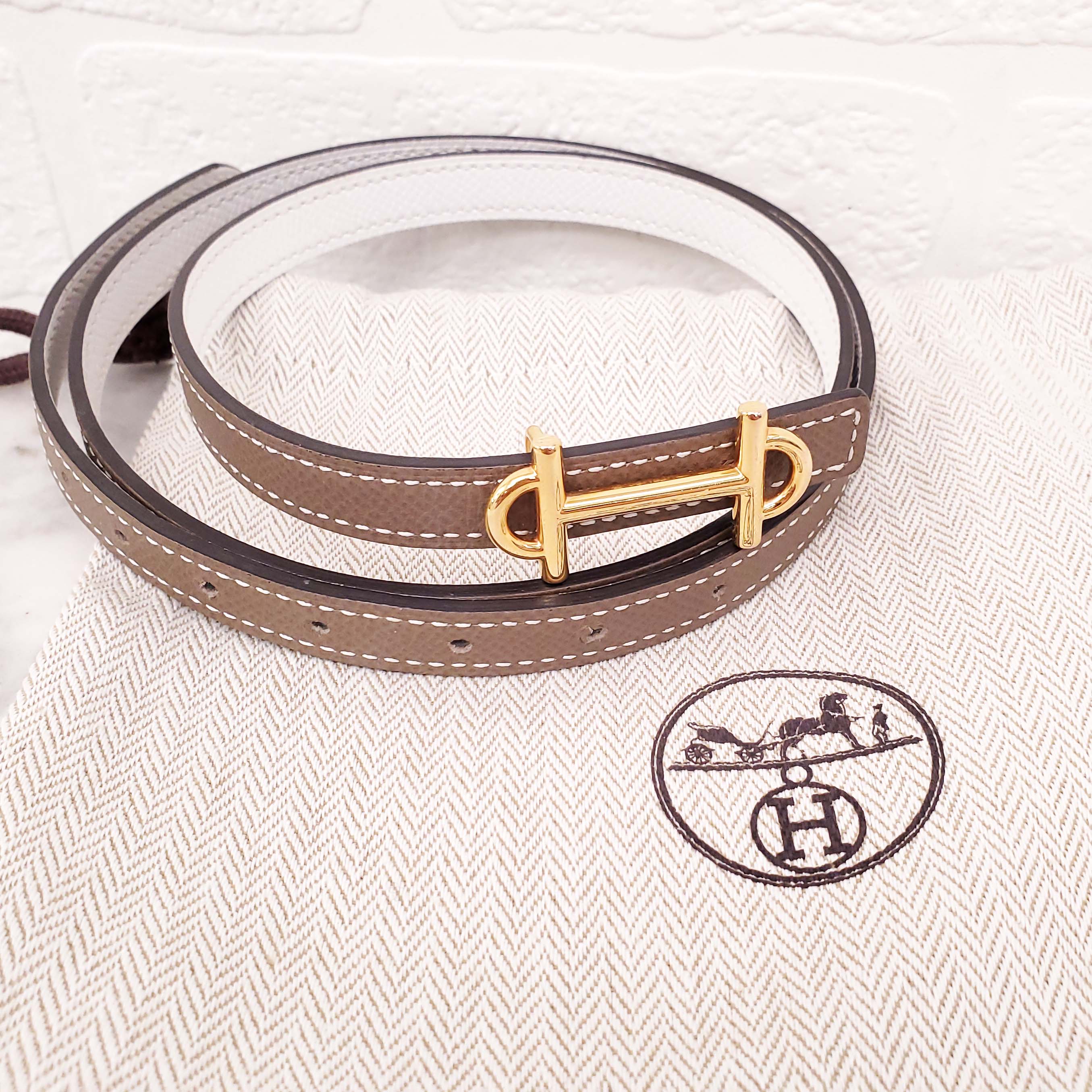 HERMÈS REVERSIBLE GAMMA BELT - SIZE 80