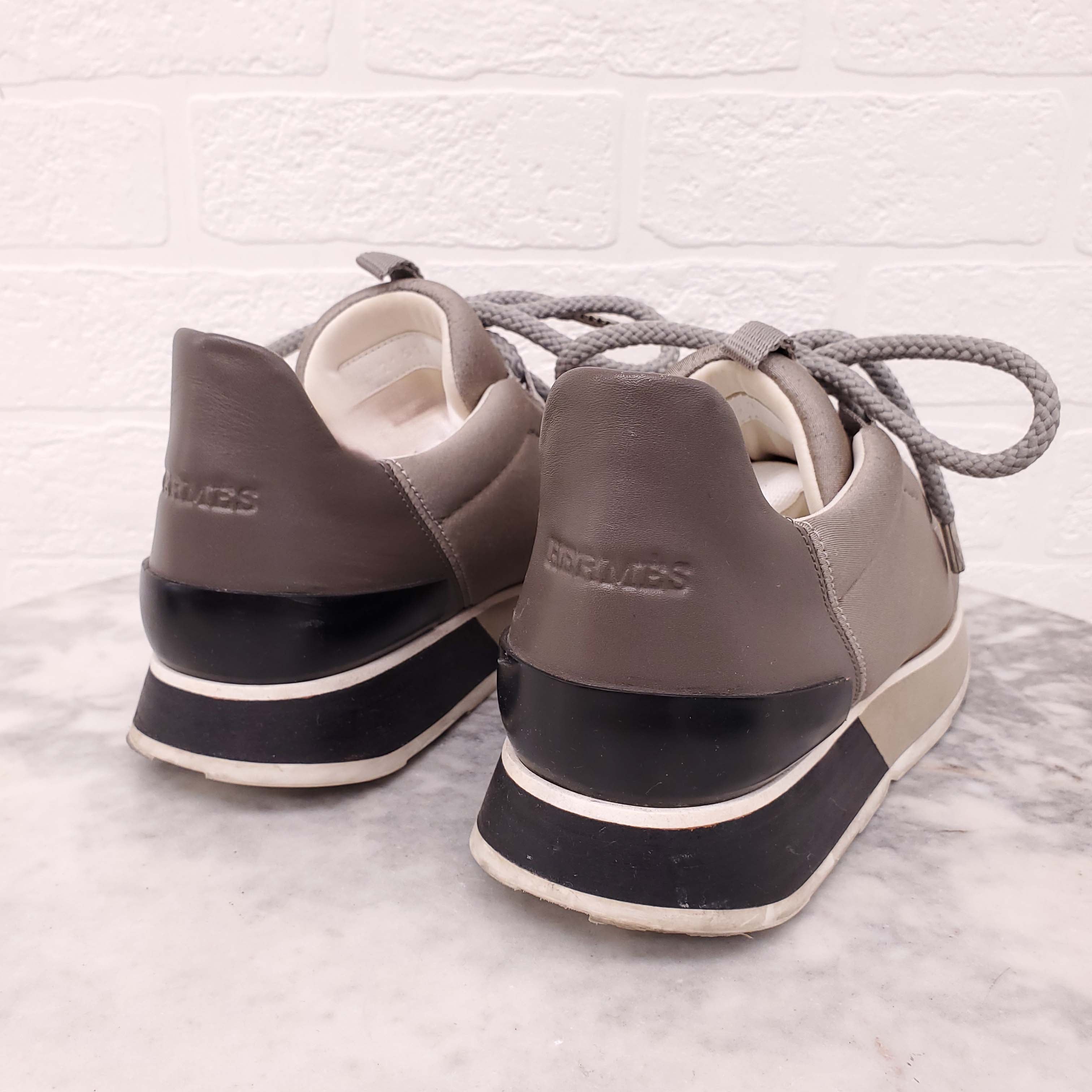 HERMÈS GREY SNEAKERS - SIZE 36.5
