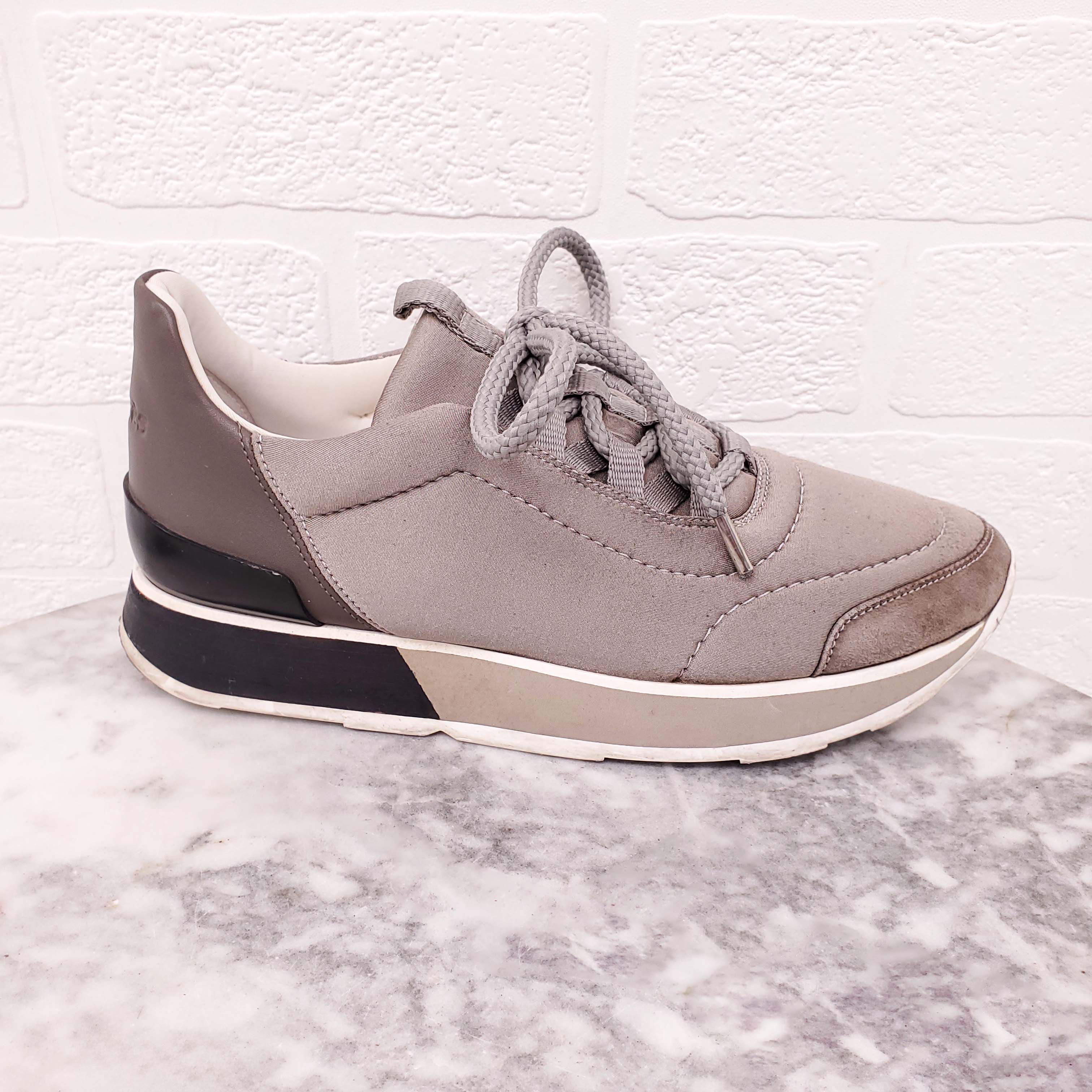 HERMÈS GREY SNEAKERS - SIZE 36.5