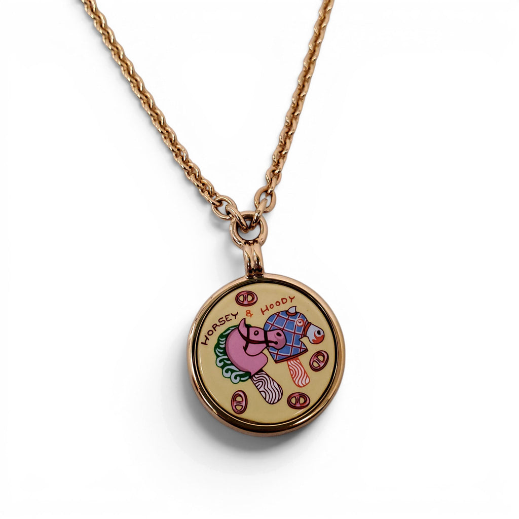 HERMÈS MEDAILLE FUNNY ICE CREAM PM PALLADIUM PENDANT
