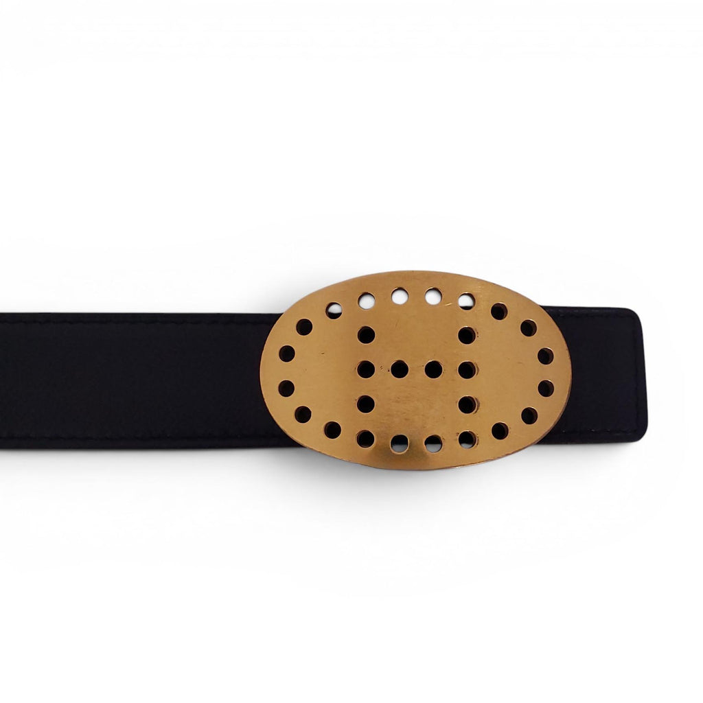 HERMÈS OVAL H LOGO REVERSIBLE BELT - SIZE 85