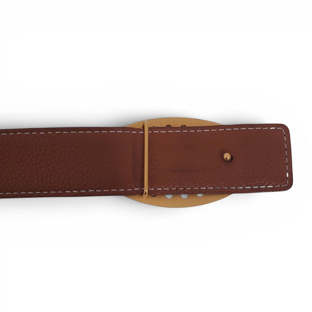 HERMÈS OVAL H LOGO REVERSIBLE BELT - SIZE 85