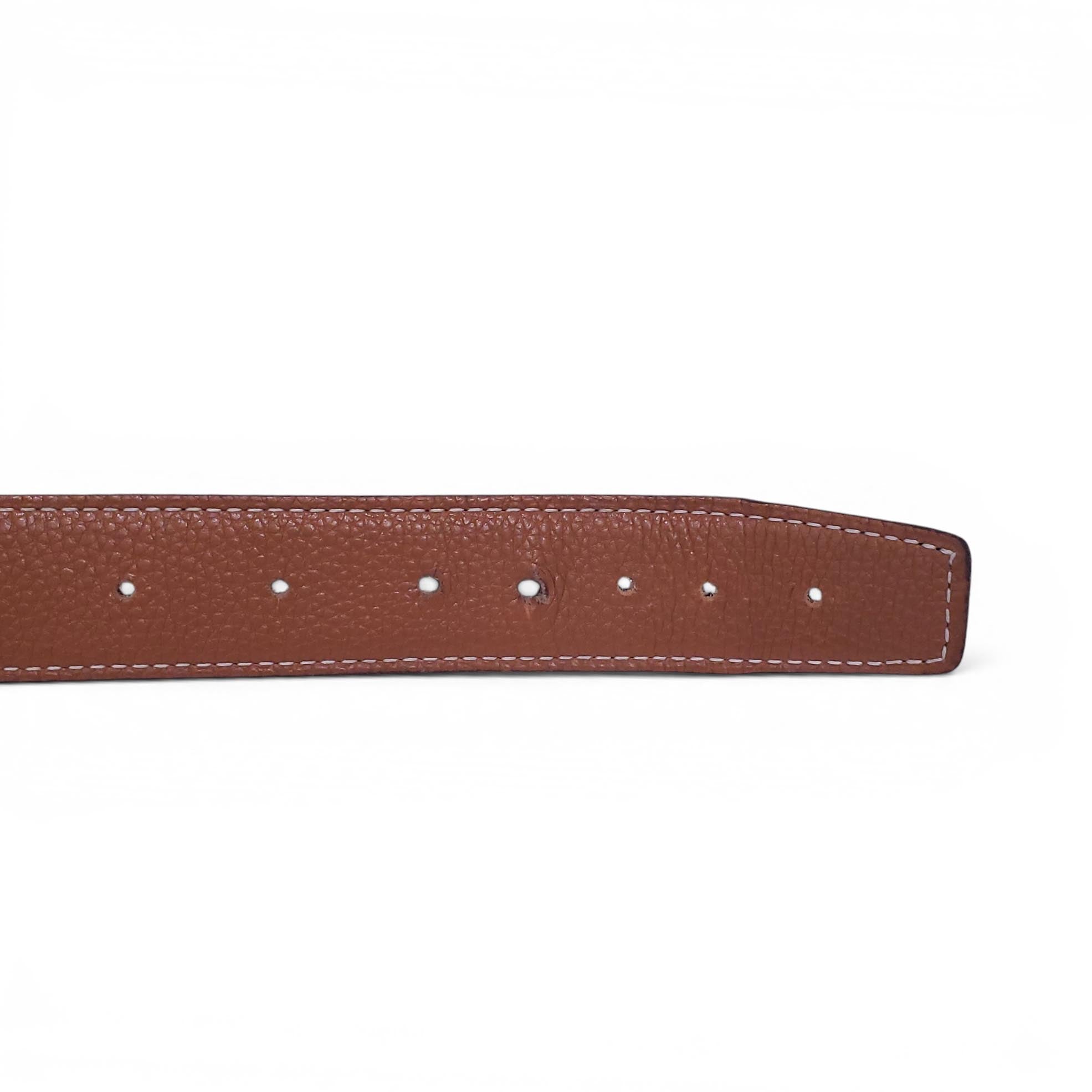 HERMÈS OVAL H LOGO REVERSIBLE BELT - SIZE 85