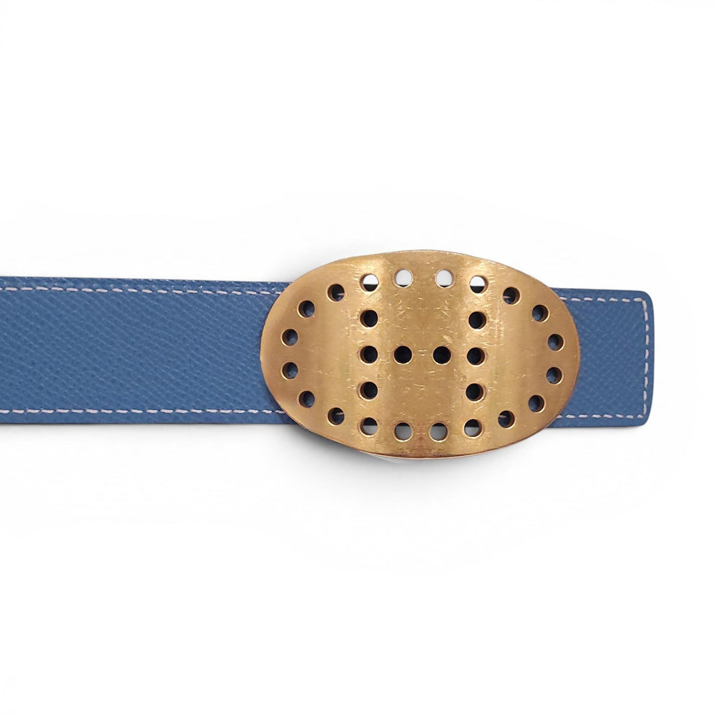 HERMÈS OVAL H LOGO REVERSIBLE BELT - SIZE 85