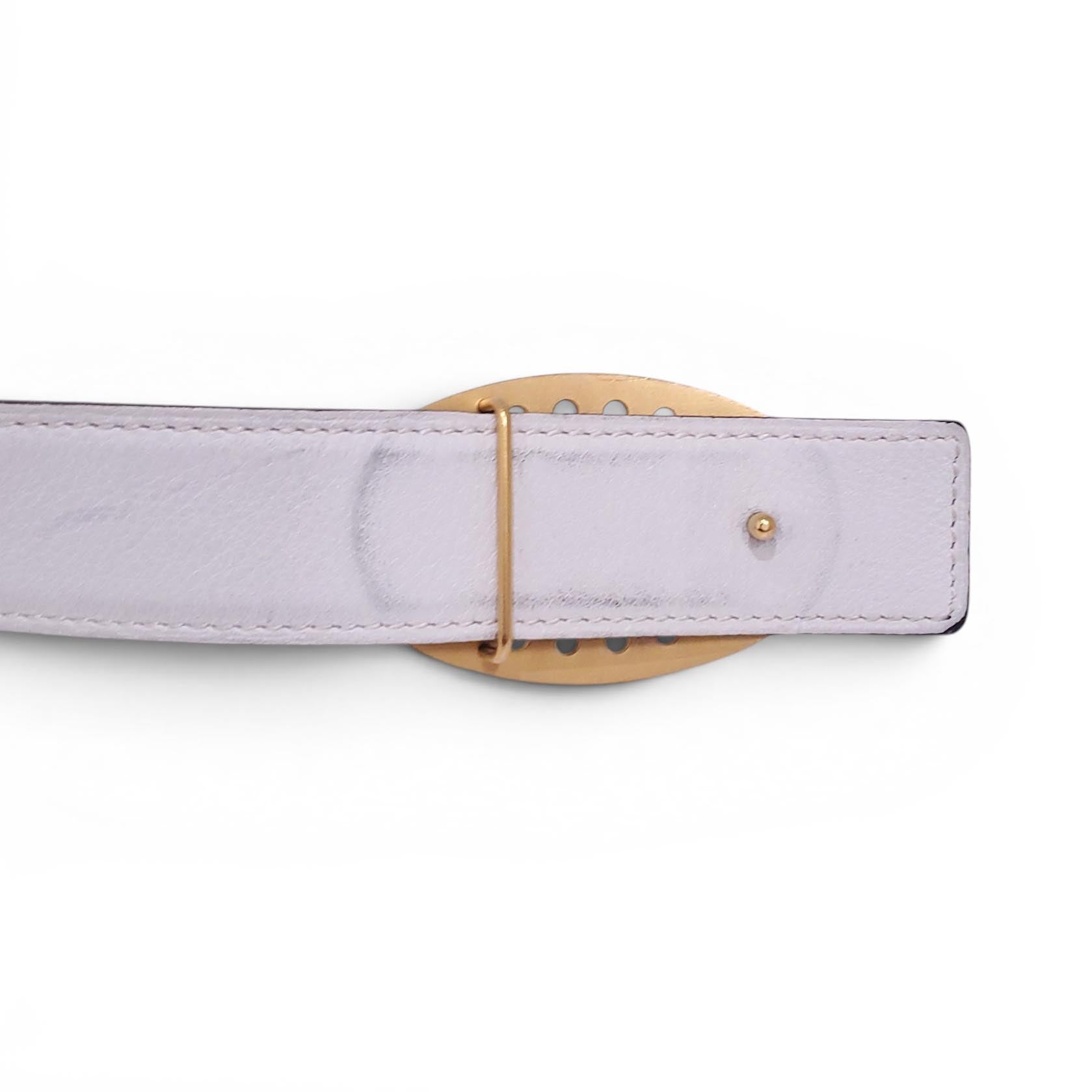 HERMÈS OVAL H LOGO REVERSIBLE BELT - SIZE 85