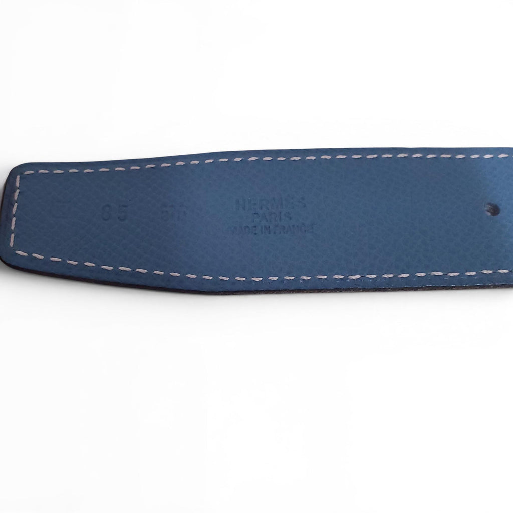 HERMÈS OVAL H LOGO REVERSIBLE BELT - SIZE 85